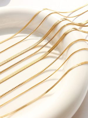 Cold Temperament Double-Layer Blade Snake Bones Chain Necklace Female Minimalist All-Match Gold Plated Lock