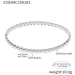 color: Z392-Steel Color Pearl Bangle