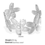 color: SZ241S Adjustable Silver Bangle