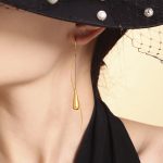 Water Drop Tassel Women's Earrings Light Luxury Design Stainless Steel Hanging Earrings Eardrop Earring