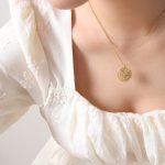 color: P443-Gold Necklace -40+5cm