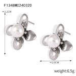 color: F1348-Steel Color Earrings