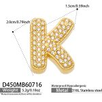 color: D450-Letter K Gold Pendant