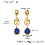 color: F764-Blue Color Earrings