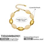 color: TXE604-Yellow Resin Gold Bracelet -19.5+5cm