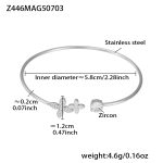 color: Z446-Steel Color Zircon Bangle