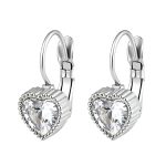 color: Heart French Clasp Earrings 3 Steel Color