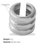 color: EH1286S Silver Ear Clip (Single)