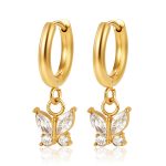 color: Butterfly Pendant Ear Cuff MS-874-5