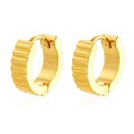 color: Single-bar Gear Earrings Gold MS-721