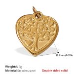 color: PJ446G Double-sided Solid Gold Pendant
