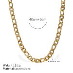 color: XL582G4.8MM Figaro Chain