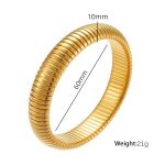 color: 10mm Width (Ring Size 60mm)SZ01 Gold