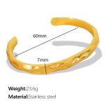 color: SZ54 Gold Non-adjustable Open Bangle