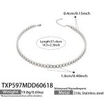 color: TXE597-Shell Pearl Steel Color Bracelet -16+6cm