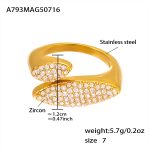 color: A793-Gold 5A Zircon Ring -Size 7 / size: US 7