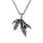Leaves Maple Leaf Army Flower Geometric Necklace Stainless Steel Vintage Pendant Ornaments