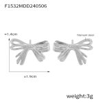 color: F1532-Steel Color Earrings