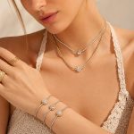 Light Luxury Water Drop Oval Stainless Steel Full Inlaid 5A Zircon Banquet Bracelet Necklace Female Accessories Set