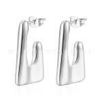 color: Irregular Cast Earrings -Steel Color
