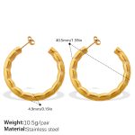 color: EH1276G Gold Hoop Earrings