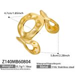 color: Z140- Hammered Cutout Gold Bangle