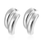 color: Irregular Cast Earrings Steel Color MS-604