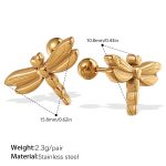 color: EH1030G Gold Piercing Stud Earrings