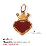 color: PJ306RDG Red Enamel Gold Pendant