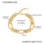 color: E301-Gold Bracelet 17+3cm