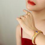 color: Z002-Purple Zircon Bangle 10MM