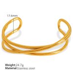 color: SZ99 Adjustable Open Gold Bangle