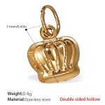 color: PJ235G Double-sided Hollow Gold Pendant