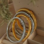 Cross-Knotted Goose Throat Stainless Steel 18K Gold Plating Elastic Bracelet Personalized Design Versatile Modern Bracelet for Women