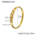 color: Z458-Gold White Zircon Bangle