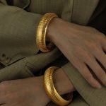 20mm High Profile Retro Thread Elastic Bracelet and Necklace Set Trendy Personality Stainless Steel Design Accessories