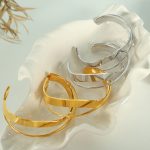 Minimalist Winding Irregular Open-Ended Bracelet Ol Geometric Design Cold