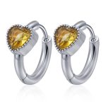 color: MS-760 Steel Color Heart Yellow Rhinestone