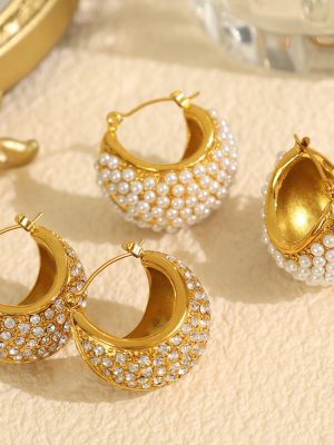 Vintage Grain of Rice Pearl Earrings for Women New Light Luxury Temperament Premium Unique Design Earrings for Women