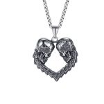 color: Skull Heart + Stainless Steel Chain