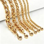 Stainless Steel Keel Chain Necklace Basket Chain DIY Accessories Chain Bracelet Hip Hop