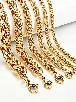 Stainless Steel Keel Chain Necklace Basket Chain DIY Accessories Chain Bracelet Hip Hop