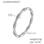 color: A135-Steel Color Ring / size: Open Adjustable