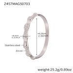 color: Z457-Steel Color White Zircon Bangle