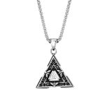 New Men's Slavic Necklace Viking with Scandinavian Valknut Pendant