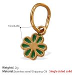 color: PJ346GNG Green Enamel Gold Pendant