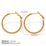 color: EH642 Medium Gold Earrings