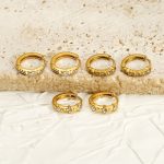 All-Match round Inlaid Zircon Ear Clip Women's Stainless Steel 18K Gold Simple Elegant Ear Ring