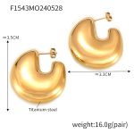 color: F1543-Gold Earrings
