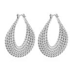 color: Twist Multi-layer Twisted Wire Earrings Steel Color